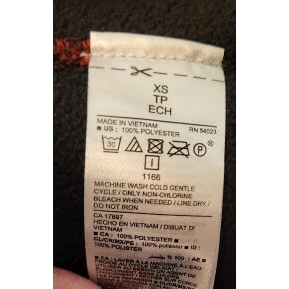 Old Navy Red & Black Plaid Coat By Old Navy Size XS Zip & Snap - Picture 11 of 16